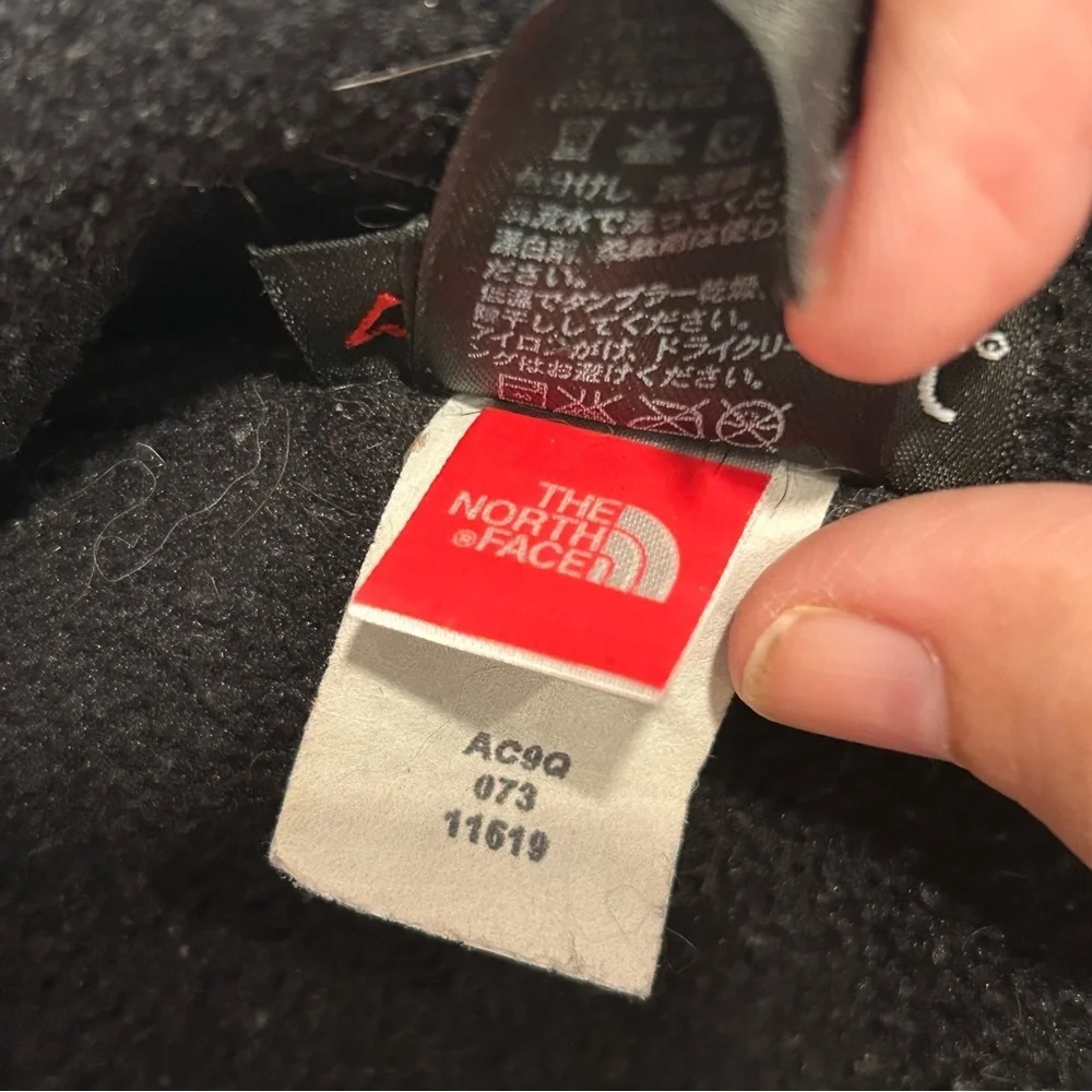 The North Face Denali Fleece Jacket Girls L 14/16 Black Polartec Full Zip Youth